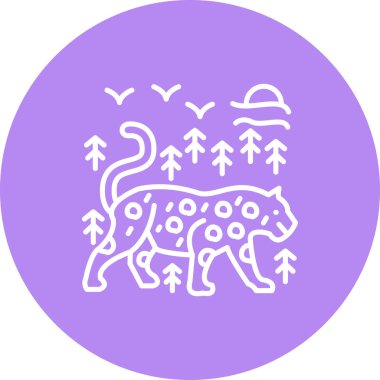 Leopar simgesi vektör çizimi