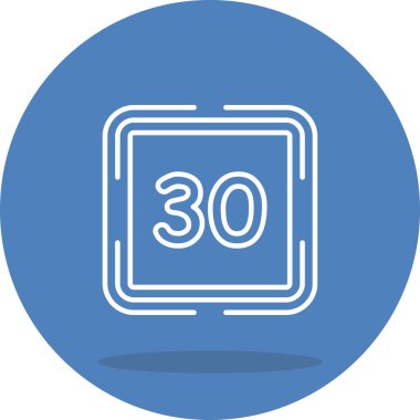 Otuz Web simgesi vektör illüstrasyonu sayılıyor