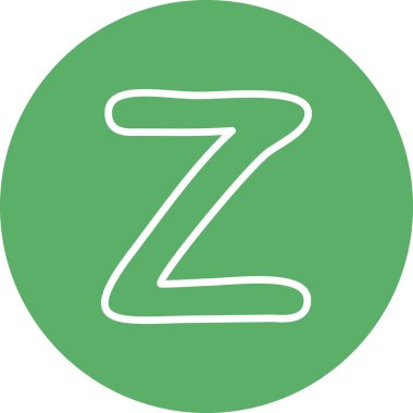 Küçük harf Z web simgesi vektör illüstrasyonu