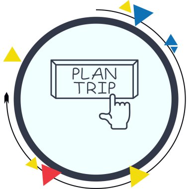 Trip Web simgesi vektör çizimi planı