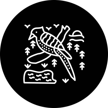 Saygın Quetzal ikon vektör illüstrasyon tasarımı