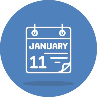 Takvim simgesi mavi arkaplanda tarih 11 Ocak 'ı gösteriyor