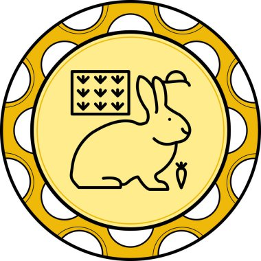 Tavşan simgesi vektör çizimi