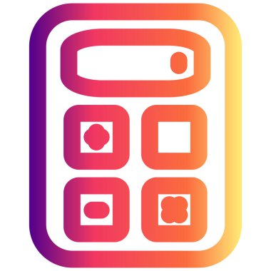 Calculator icon, vector illustration simple design