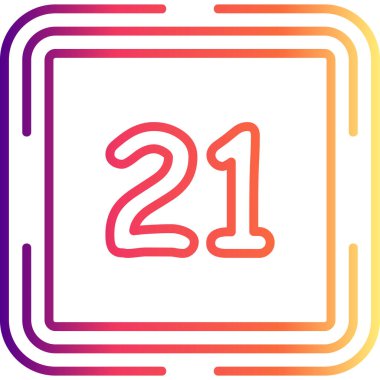 21 Web simgesi vektör illüstrasyonu