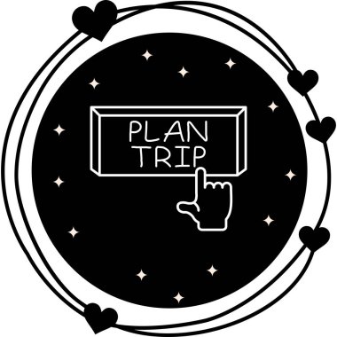 Trip Web simgesi vektör çizimi planı