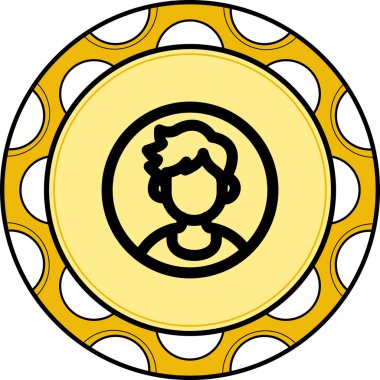 Kullanıcı simgesi. Genç bir çocuğun basit bir çizimi.