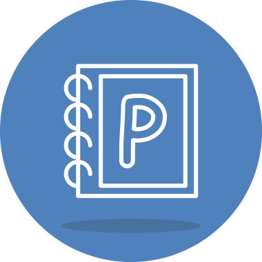 Büyük Harf P Web simgesi vektör illüstrasyonu