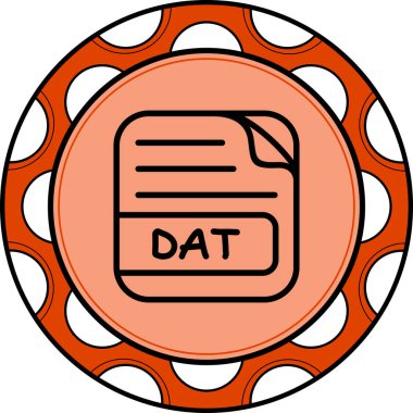 Veri Dosya simgesi içeren dairesel Mandala tasarımı