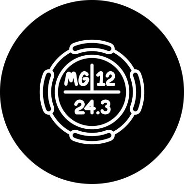 Magnezyum sembolü, periyodik tablonun kimyasal elementi, vektör simgesi