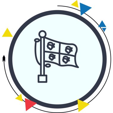 Sardunya 'nın ulusal bayrağı, simge tasarımı ögesi