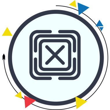 uygulamalar simgesi eşmerkezli çapraz köşeli köşeli eşmerkezli kareler