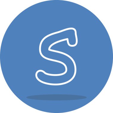 Küçük harf S web simgesi vektör illüstrasyonu