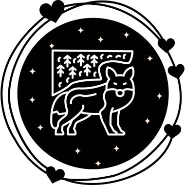 Fox web icon vector illustration