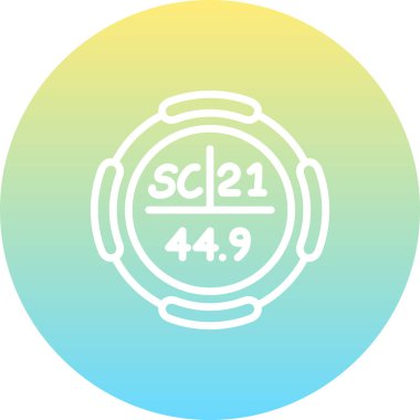 Scandium web simgesi vektör illüstrasyonu