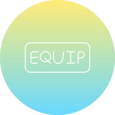 Equip Gear Web simgesi vektör illüstrasyonuName