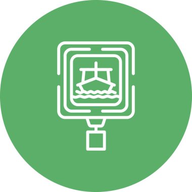 Ferry web simgesi vektör illüstrasyonu