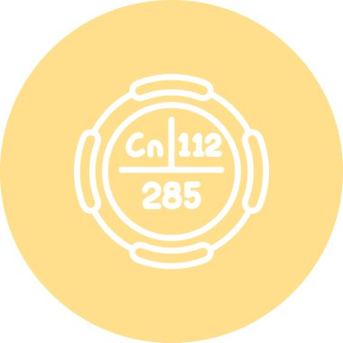 Kopernik sembolü, periyodik tablonun kimyasal elementi, vektör simgesi