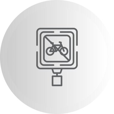 Bisiklet yok. Web simgesi basit illüstrasyon
