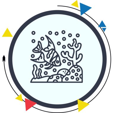 Melek Balık web simgesi vektör illüstrasyonu