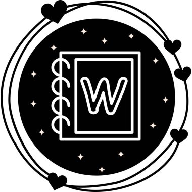 Büyük harf W Profesyonel Yenilikçi Düz Tasarım Düzeni