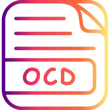 OCD Dosya simgesi içeren renkli Gradyan tasarımı