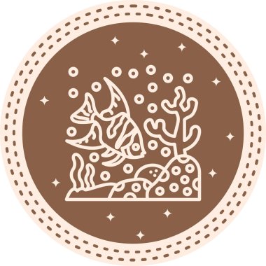 Melek Balık web simgesi vektör illüstrasyonu