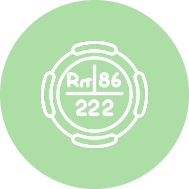 Radon Kimyasal Element Basit Simge, Vektör