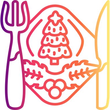 Tatil Yemeği Minimum Entellektüel Marka Tasarımı Varlığı