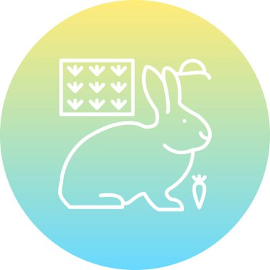 Tavşan simgesi vektör çizimi