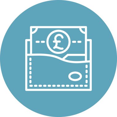 wallet icon, vector illustration simple design