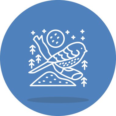 Long tailed Tit icon vector illustration design