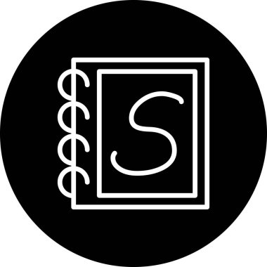 Büyük harf S web simgesi vektör illüstrasyonu