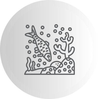 Balık ikonunun vektör çizimi. Koi.