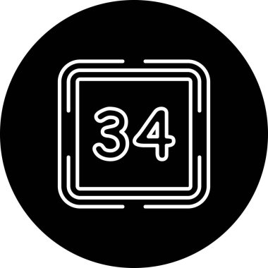 34 Web simgesi vektör illüstrasyonu