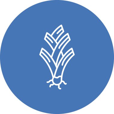 Pırasa Eşsiz Yenilikçi Dijital Grafik Sembolü