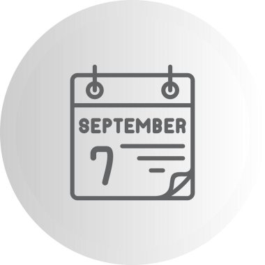 7 Eylül Yüksek Kalite Ölçeklenebilir Vektör İllüstrasyonu