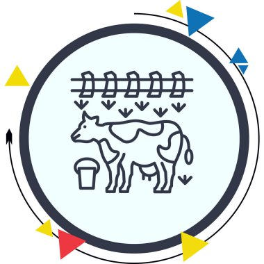 Cow web icon vector illustration