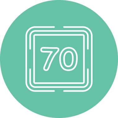 Yetmiş Satır Web simgesi vektör illüstrasyonu