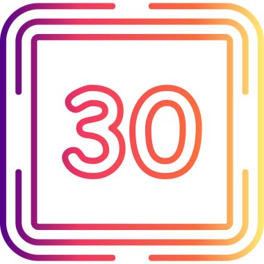 Otuz Web simgesi vektör illüstrasyonu sayılıyor