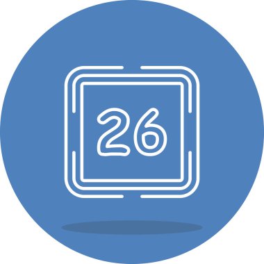 Twenty Six  web icon vector illustration