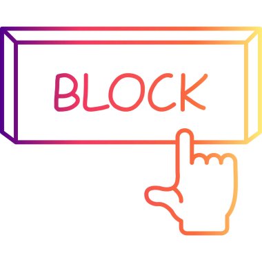 Blok ağ simgesi vektör illüstrasyonu