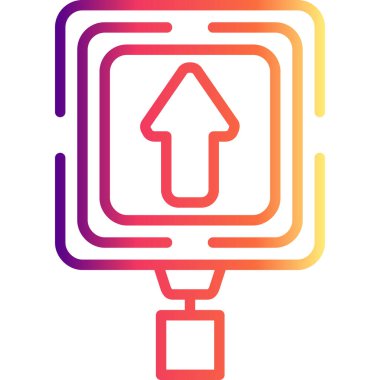 Sadece İleride Minimum Yüksek Kalite Grafik Sembolü