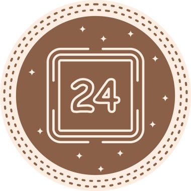 24 Web simgesi vektör illüstrasyonu