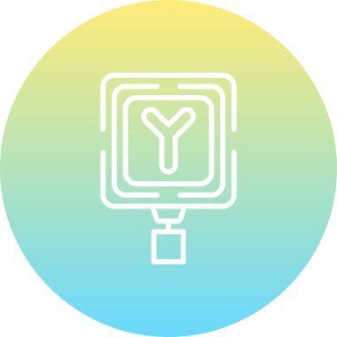 Y Kavşağı Eşsiz Soyut Damgalama Grafik ŞekliName