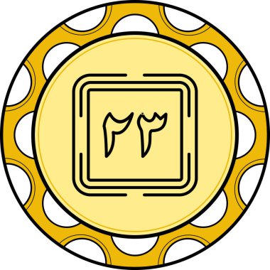 Twenty Three  web icon vector illustration