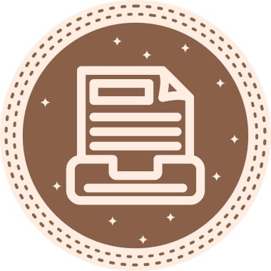 Belge Simgesi. Web Kullanımı için Basit Vektör İllüstrasyonu.