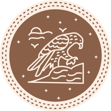 Altın Kartal yaratıcı ikon vektör çizimi tasarımı