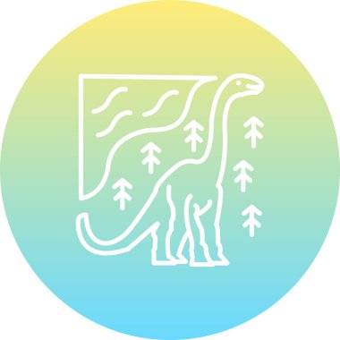 Diplodocus web simgesi vektör illüstrasyonu