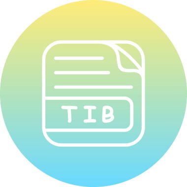 TIB Dosya Satırı Simgesi, Vektör illüstrasyonu